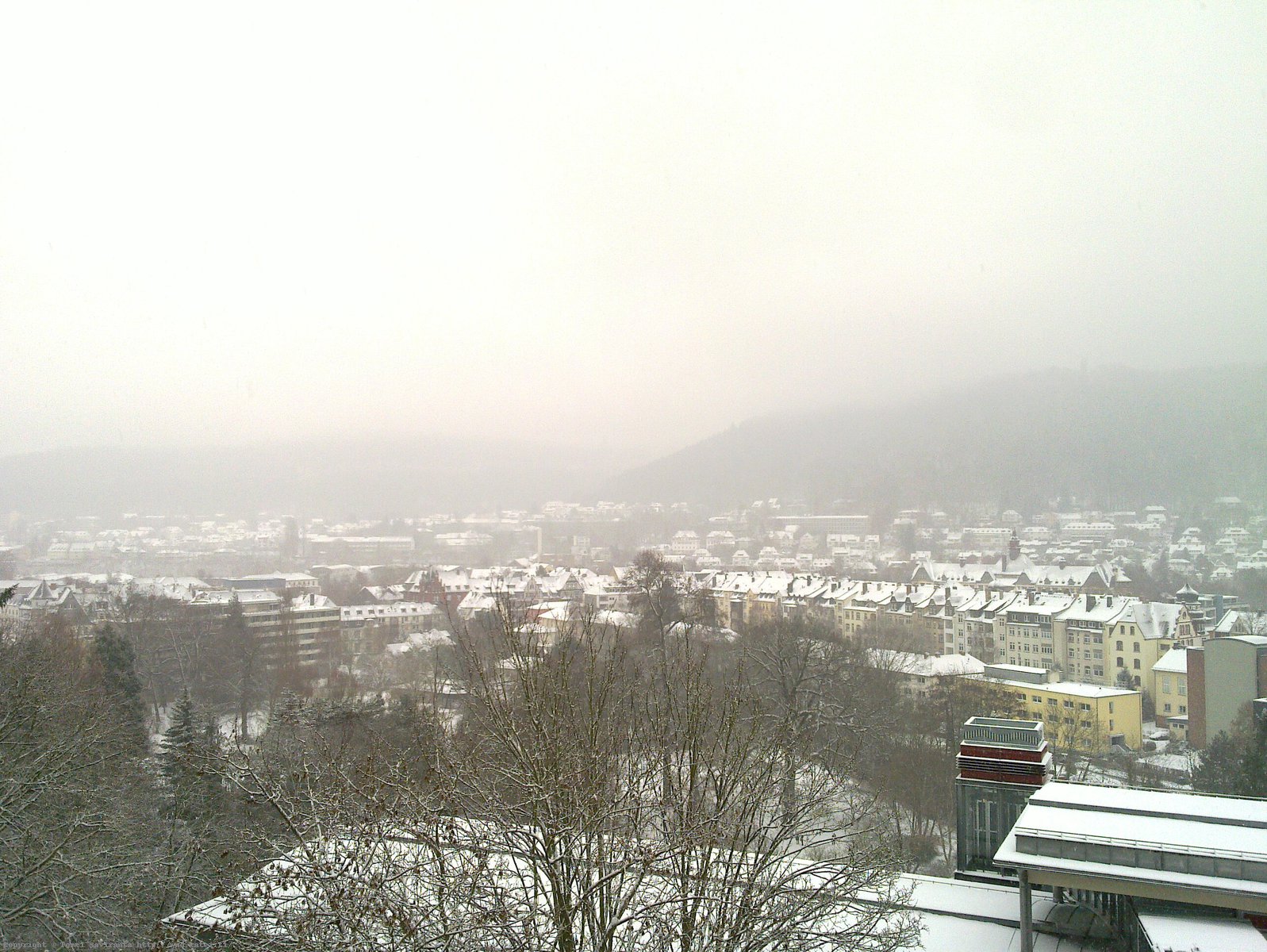 Foggy view over Marburg
