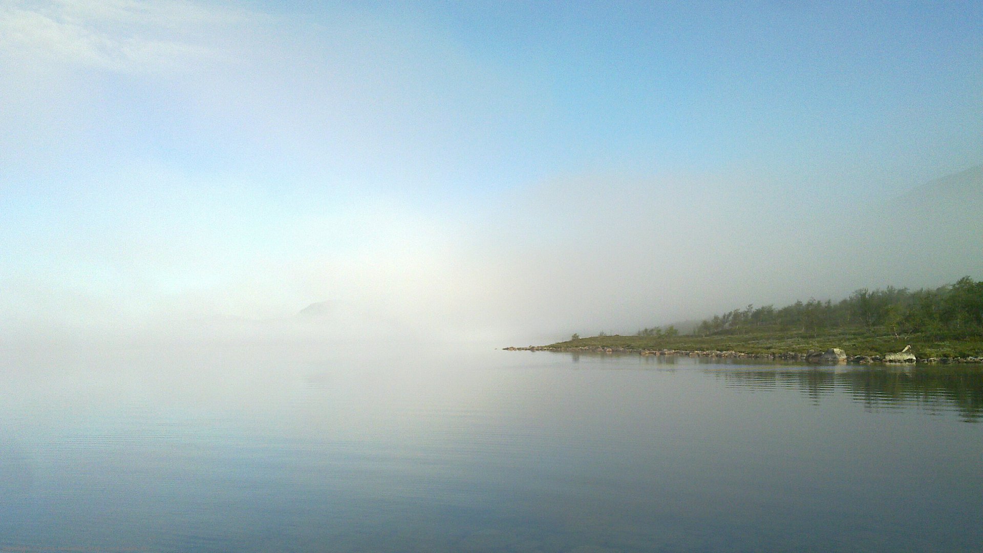 Kilpisjärvi, morning haze