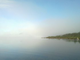 Kilpisjärvi, morning haze