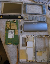Nokia N810 disassembled
